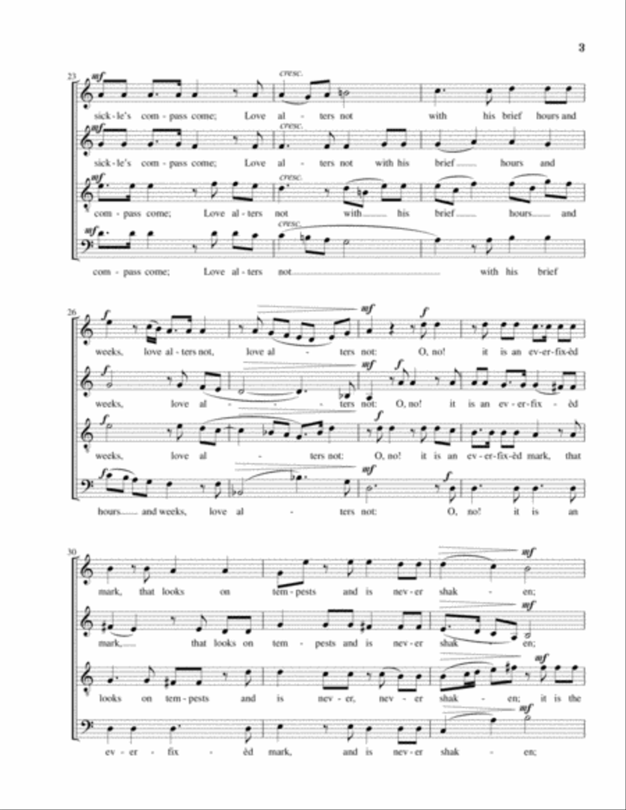 Four Sonnets Divisi scores gallery preview page 6
