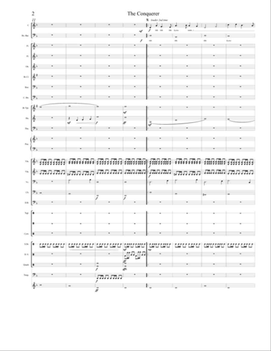 The Conquerer - For Orchestra & Choir Choir scores gallery preview page 2