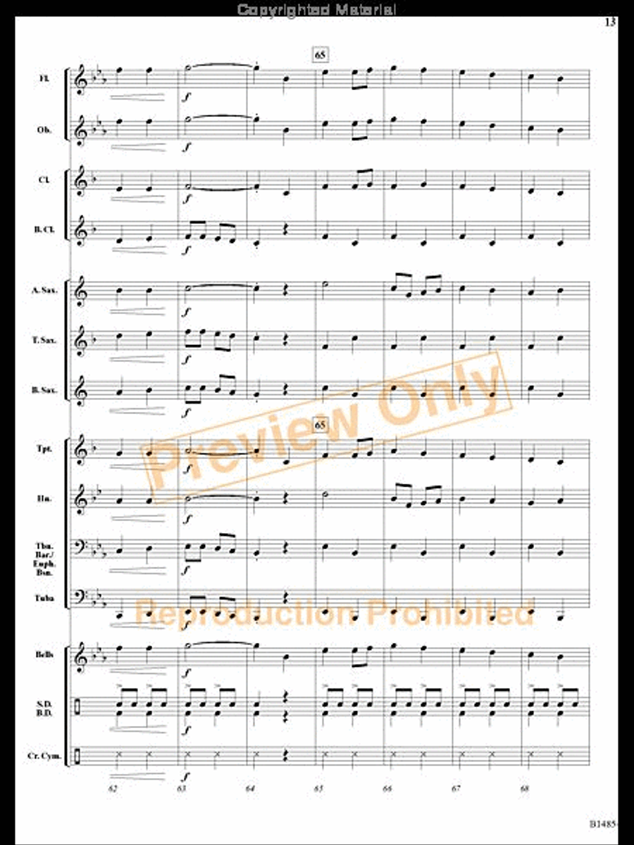Union March Concert Band scores gallery preview page 12