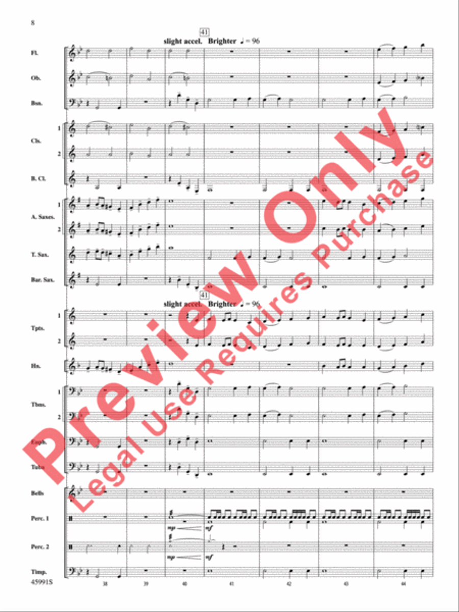 Snowfall Concert Band scores gallery preview page 9