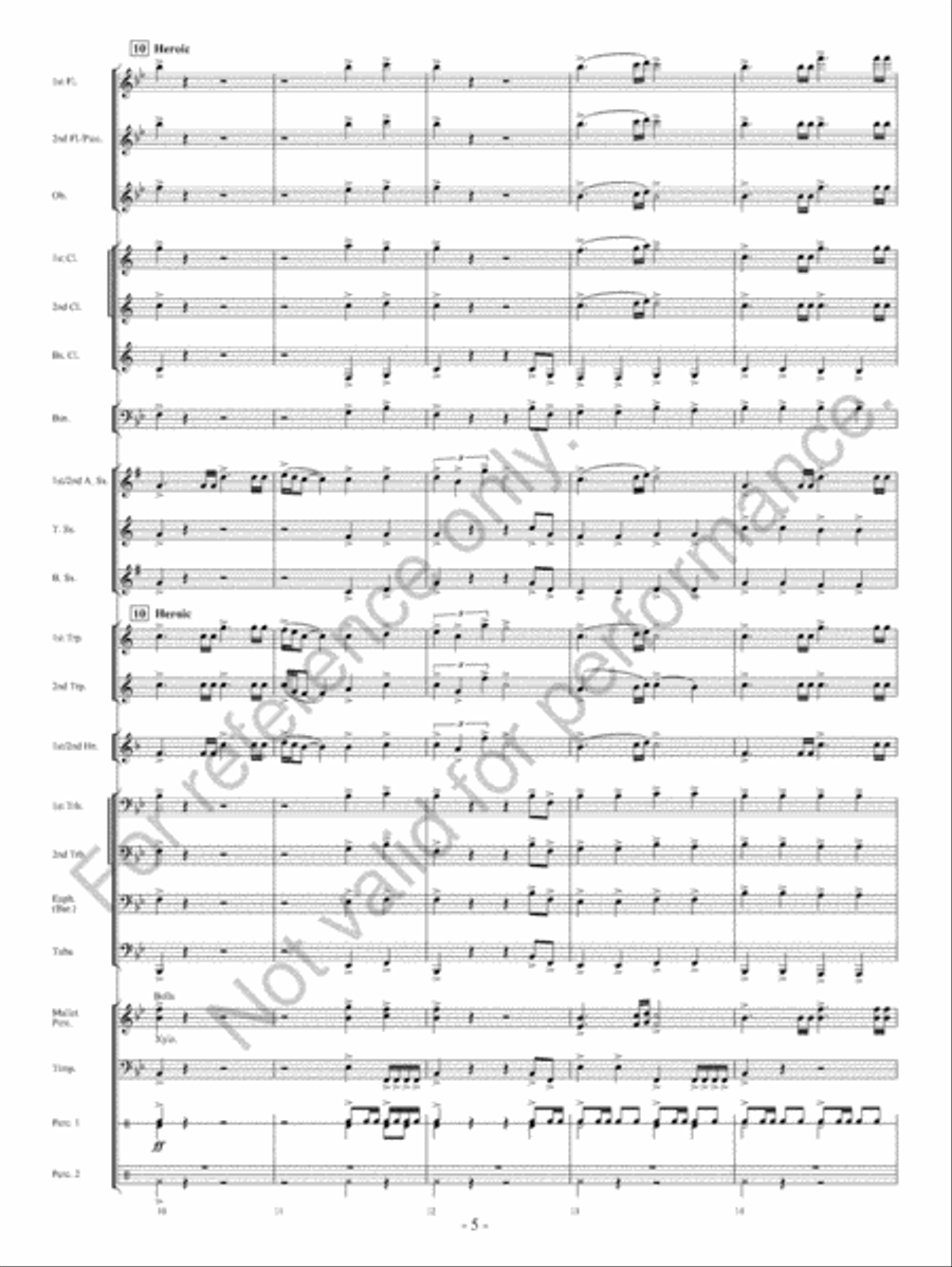 Of Heroes And Demons Concert Band scores gallery preview page 6