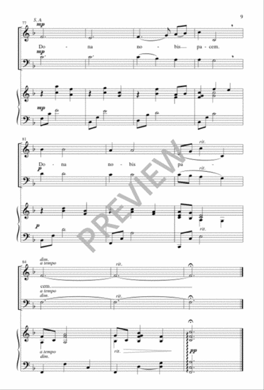 Dona Nobis Pacem Dona Nobis Pacem 3-Part scores gallery preview page 10