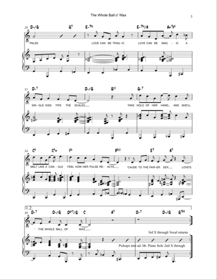 The Whole Ball o' Wax Jazz Ensemble scores gallery preview page 4