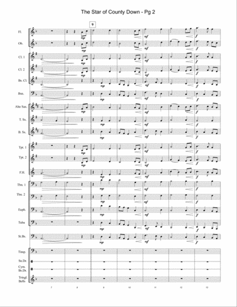 Star of County Down Star of County Down Concert Band scores gallery preview page 3