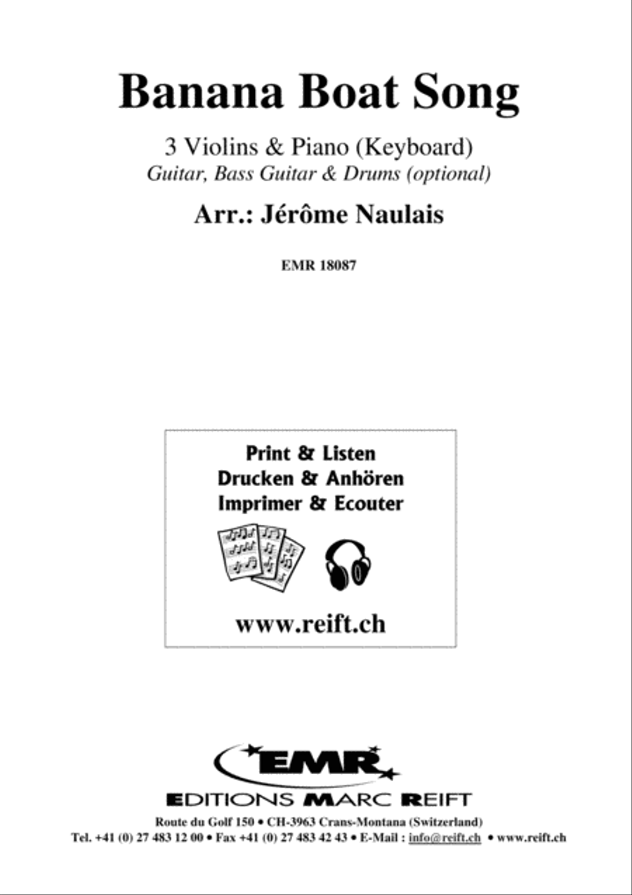 Banana Boat Song Violin scores gallery preview page 2