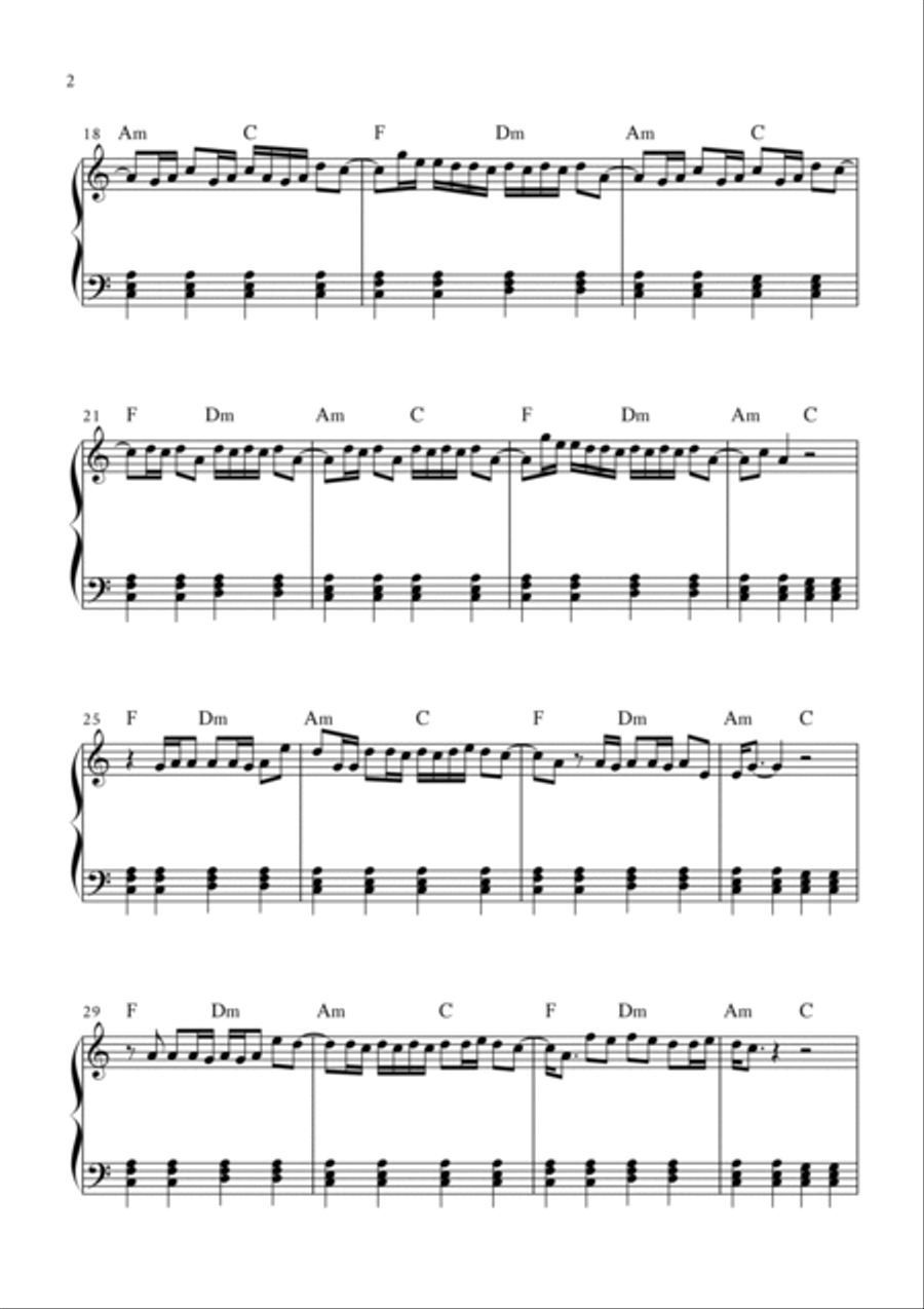 Daylight Piano Solo scores gallery preview page 2