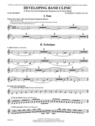 Developing Band Clinic (A Warm-Up and Fundamental Sequence for Concert Band): 1st B-flat Trumpet