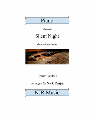 Book cover for Silent Night (theme and variations) adv. piano