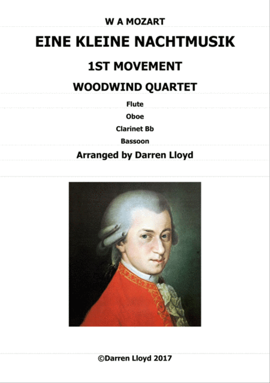 Eine Kleine Nachtmusik for Woodwind Quartet Woodwind Quartet scores gallery preview page 1