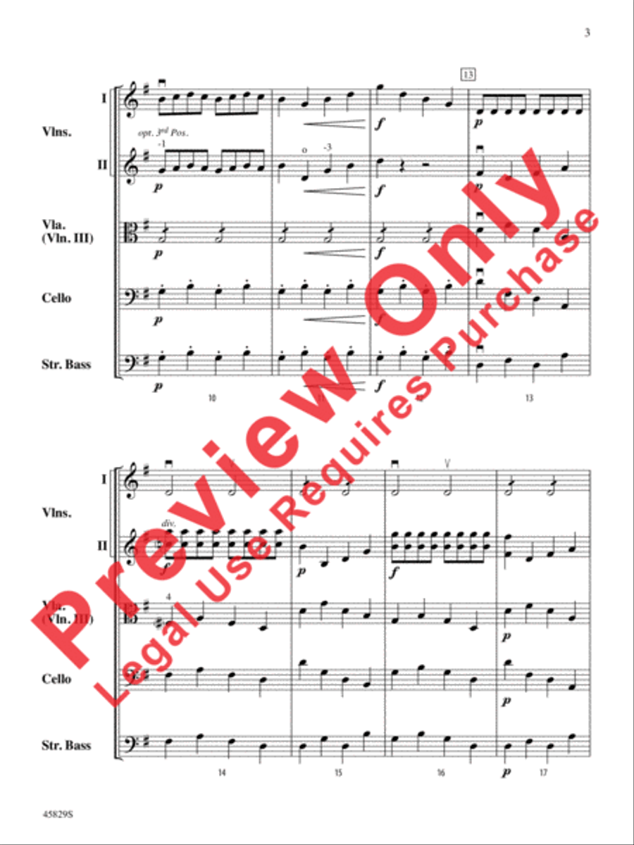 Sleigh Ride String Orchestra scores gallery preview page 3