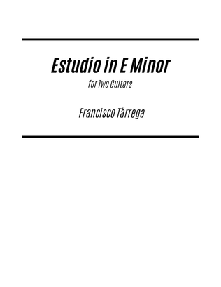 Estudio in E Minor (for Two Guitars)