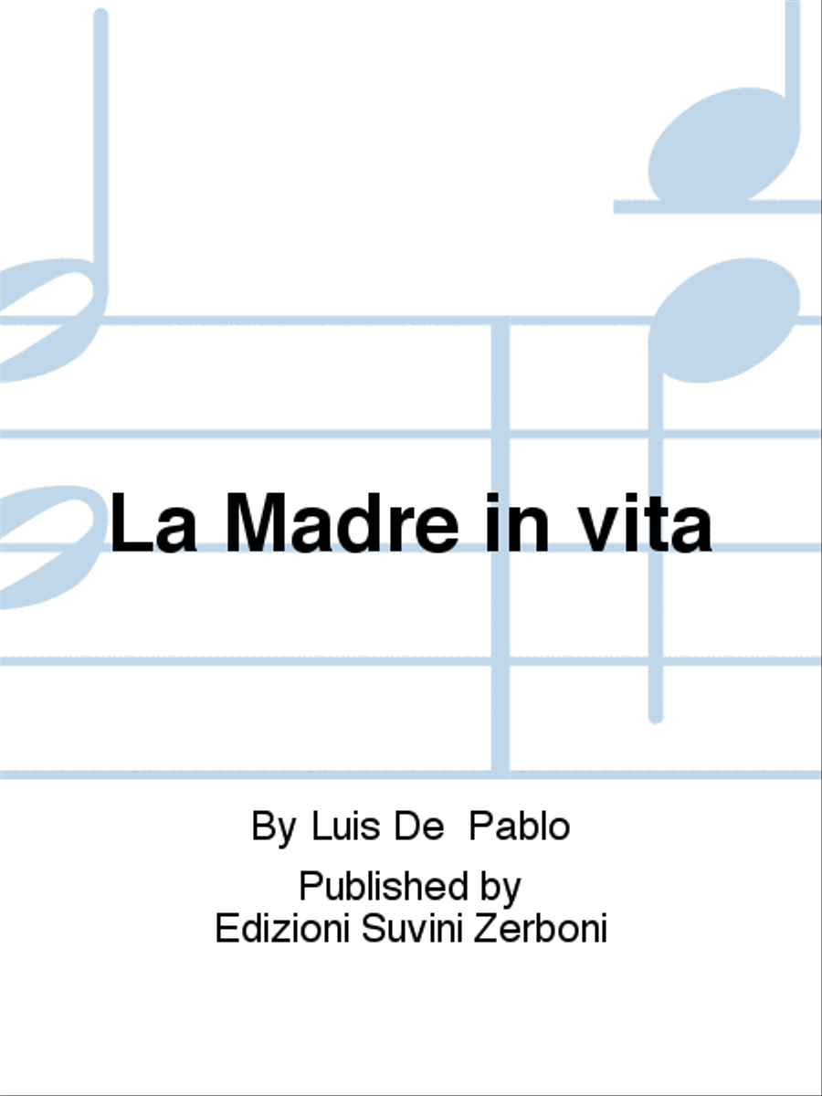La Madre in vita La Madre in vita Score scores gallery preview page 1