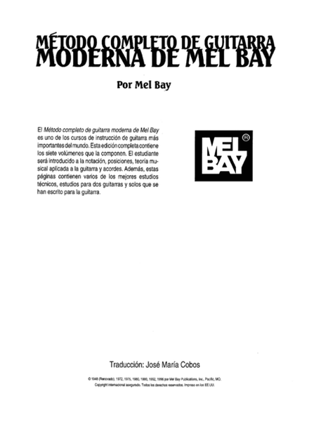 Metodo Completo de Guitarra Moderna de Mel Bayß