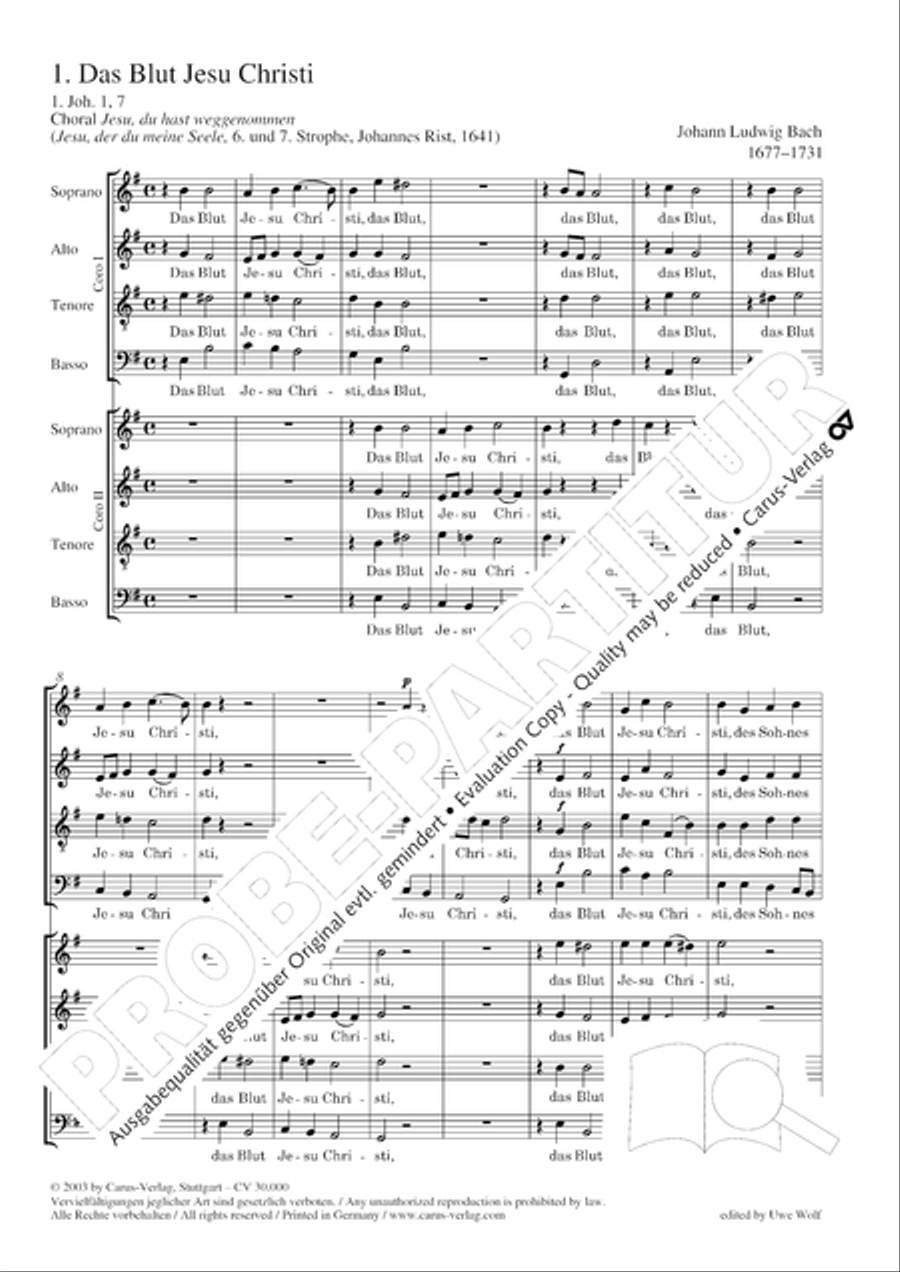 J.L. Bach: The complete motets Choir scores gallery preview page 8