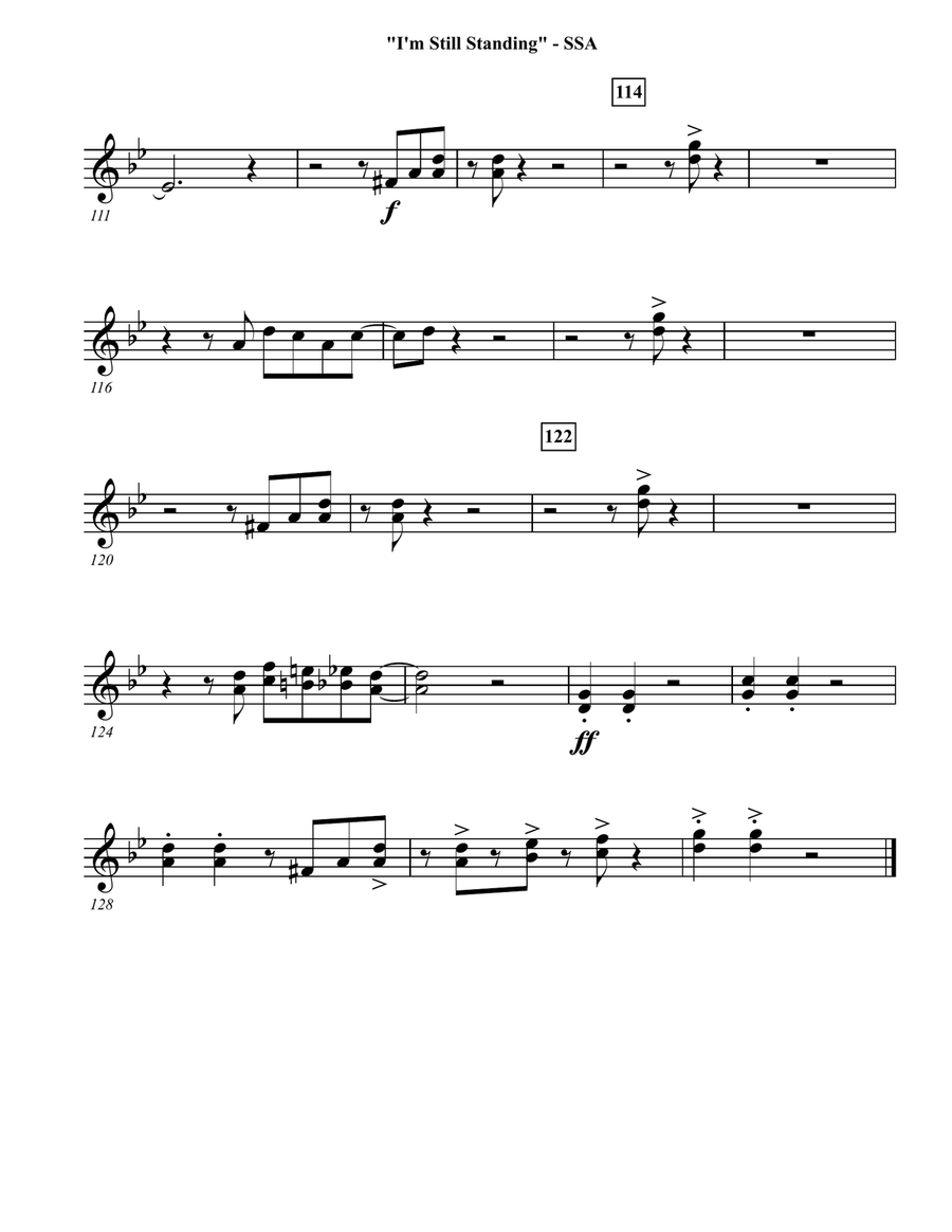 I'm Still Standing Concert Band scores gallery preview page 5