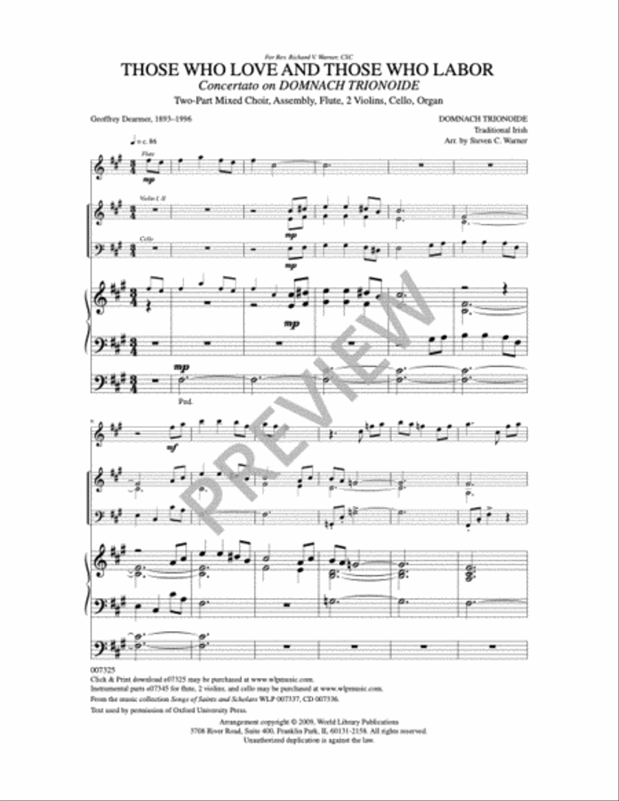 Those Who Love and Those Who Labor Choir scores gallery preview page 13