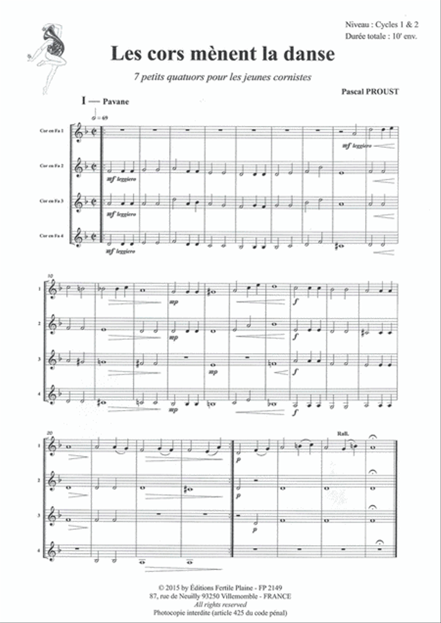 Les Cors Mènent La Danse Horn scores gallery preview page 1