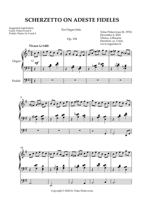Scherzetto on Adeste fideles, Op. 194 (Organ Solo) by Vidas Pinkevicius