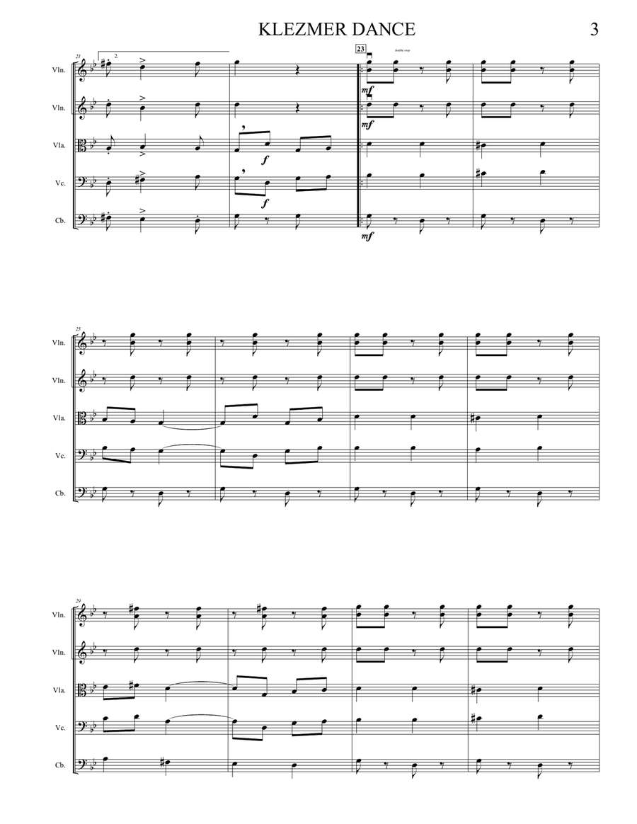 Klezmer Dance String Orchestra scores gallery preview page 4