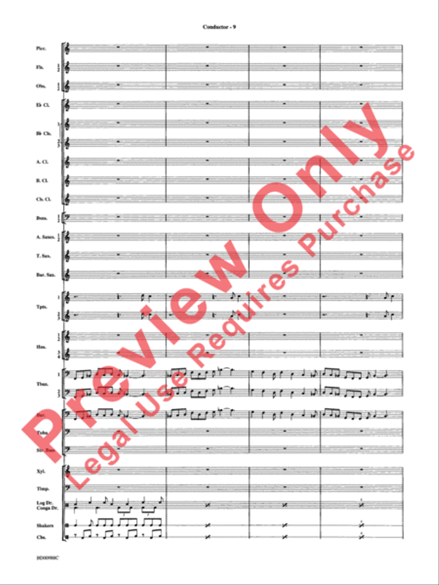 Kilimanjaro: An African Portrait Concert Band scores gallery preview page 12