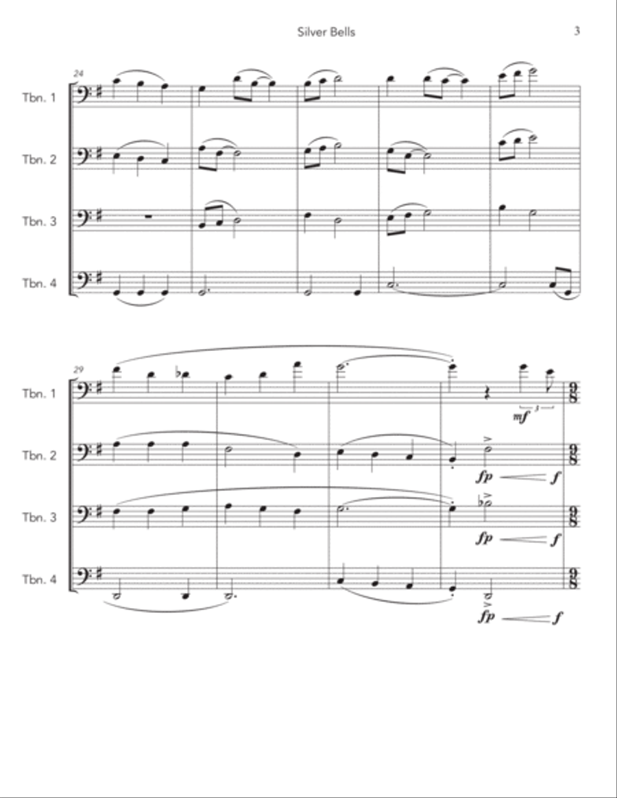 Silver Bells Brass Quartet scores gallery preview page 3