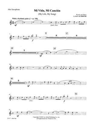 Mi Vida, Mi Canción (My Life, My Song): E-flat Alto Saxophone