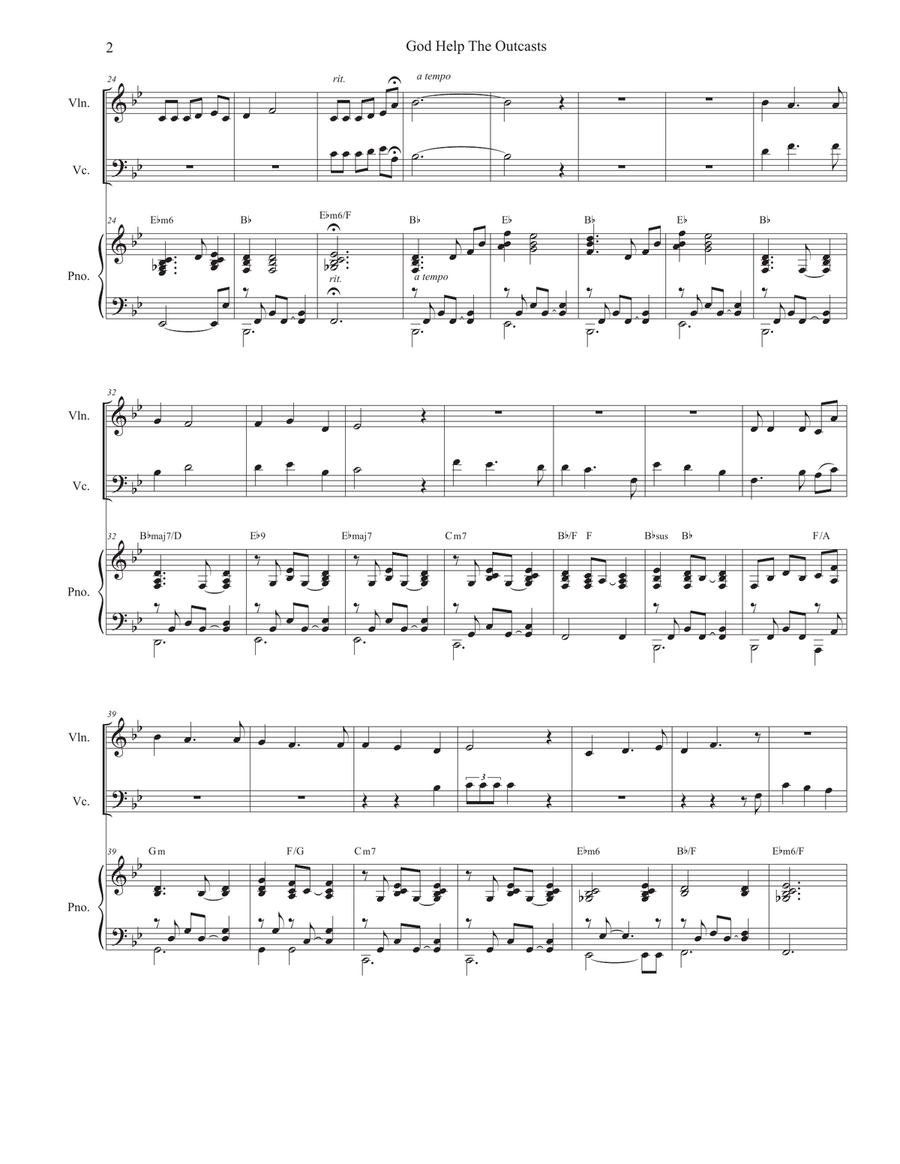 God Help The Outcasts God Help The Outcasts Piano Trio scores gallery preview page 2