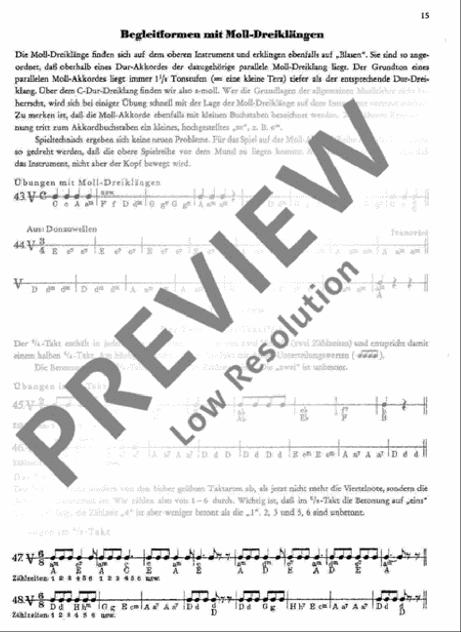 Schule für die Hohner-Mundharmonika Begleit-Instrumente Harp scores gallery preview page 16