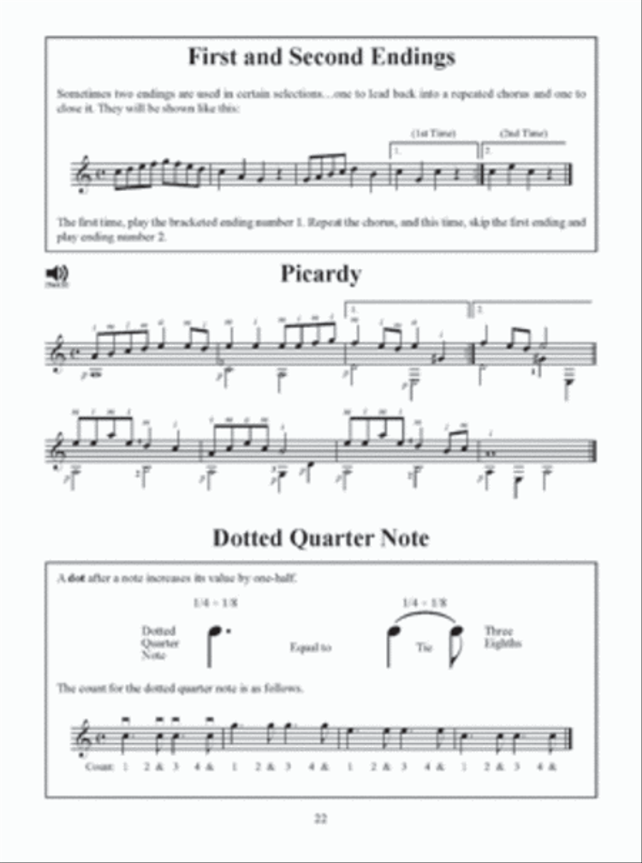 First Lessons Classical Guitar Lute scores gallery preview page 3