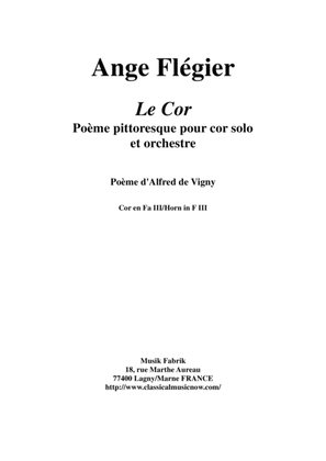 Ange Flégier: Le Cor for horn and orchestra: horn 3 (orch) part