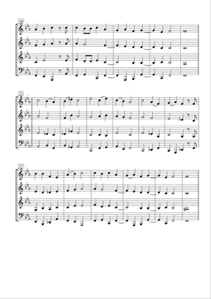 Jesus Christ is risen! (Christ ist erstanden) for French Horn Quartet Brass Quartet scores gallery preview page 3