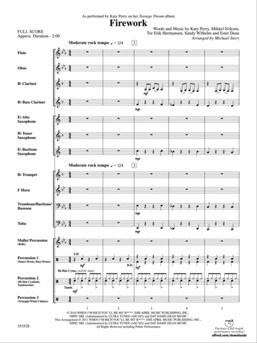 Firework Firework Concert Band scores gallery preview page 2