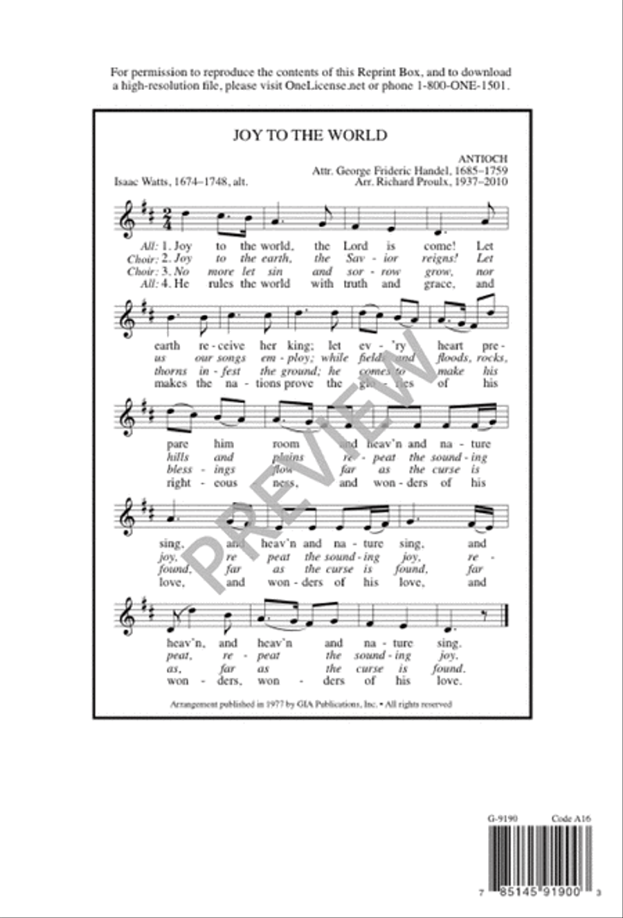 Joy to the World 4-Part scores gallery preview page 17