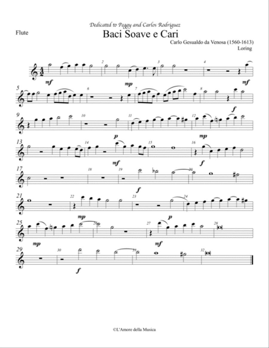 Baci Soave e Cari Woodwind Quintet scores gallery preview page 3