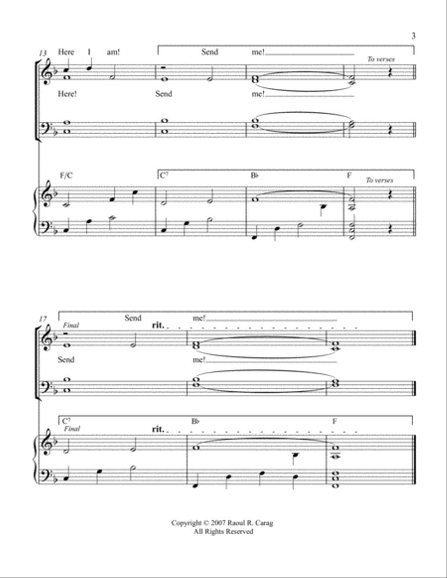 Lord, Here I Am (Psalm 40) 4-Part scores gallery preview page 3