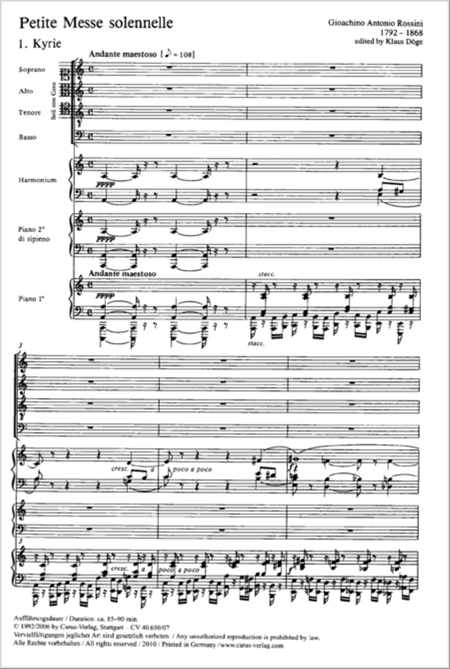 Petite Messe solennelle Petite Messe solennelle 4-Part scores gallery preview page 2
