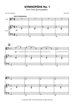 Gymnopédie No. 1 for viola and piano
