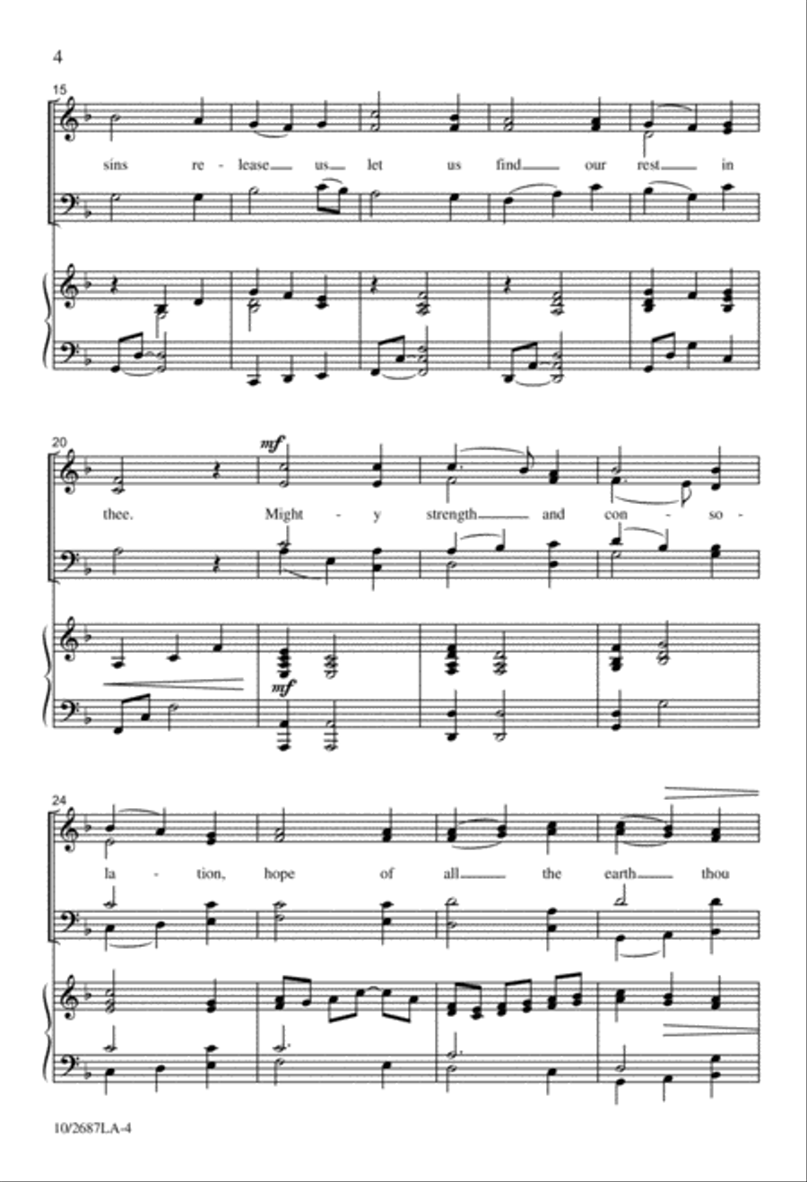 Come Thou Long-Expected Jesus Divisi scores gallery preview page 4