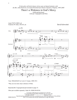 There's a Wideness in God's Mercy (Choral Score)