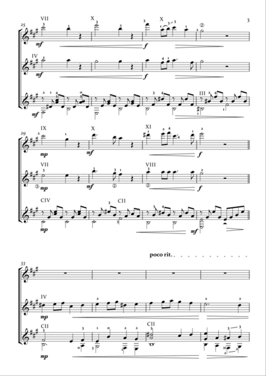 Panis Angelicus for classical guitar trio Guitar Ensemble scores gallery preview page 3