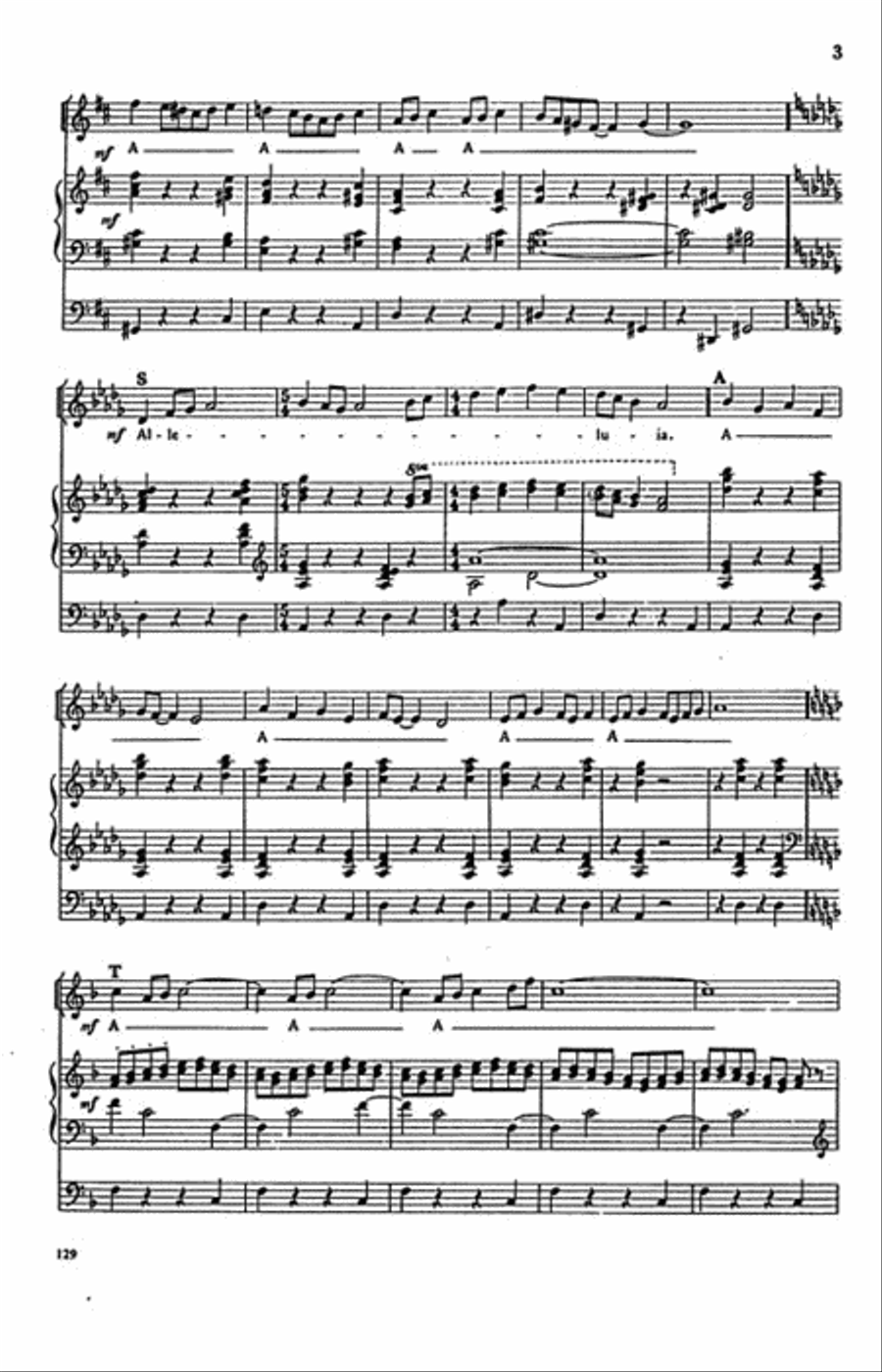 Alleluia! Alleluia! 4-Part scores gallery preview page 3