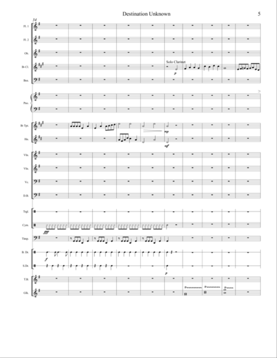 Destination Unknown Full Orchestra scores gallery preview page 5