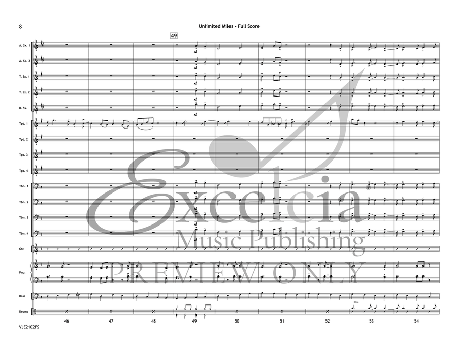Unlimited Miles Jazz Ensemble scores gallery preview page 9