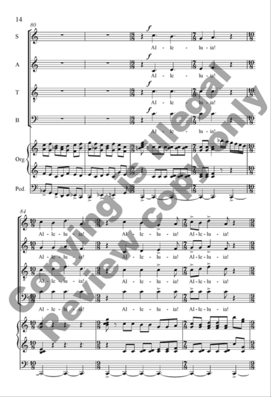 Alleluias, Intercessions and Remembrances 4-Part scores gallery preview page 13