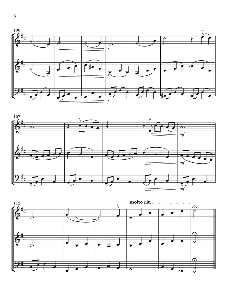 Moon River String Trio scores gallery preview page 6