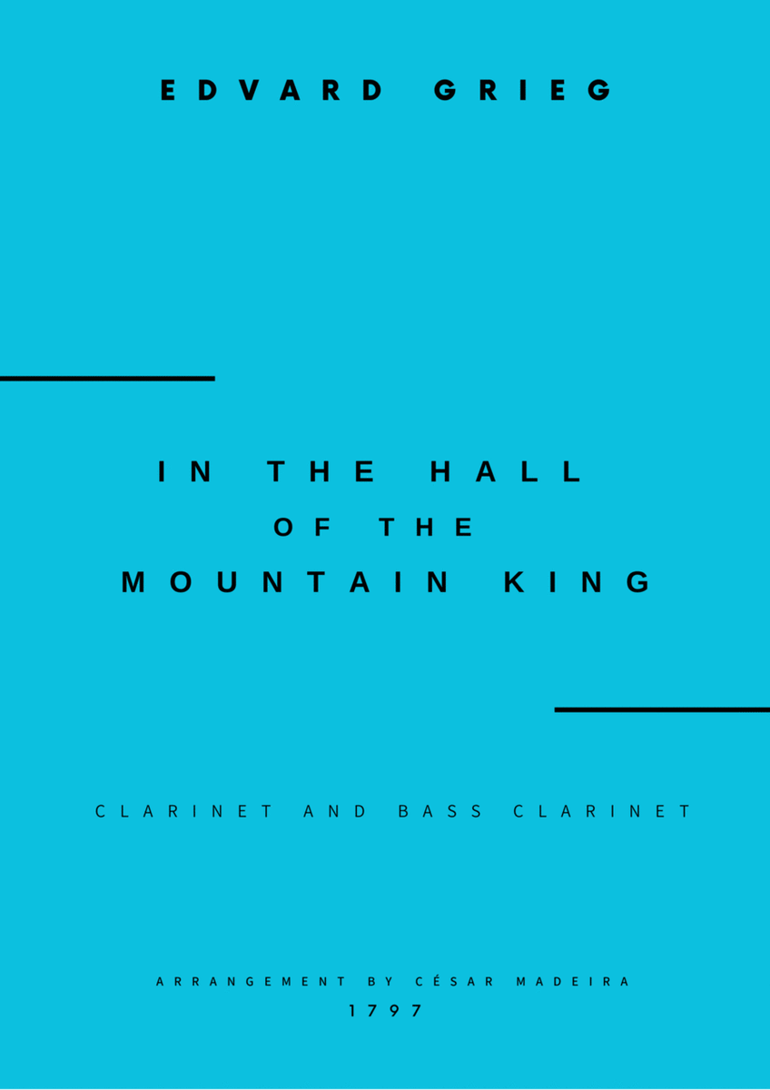 In The Hall Of The Mountain King - Clarinet and Bass Clarinet (Full Score and Parts) image number null