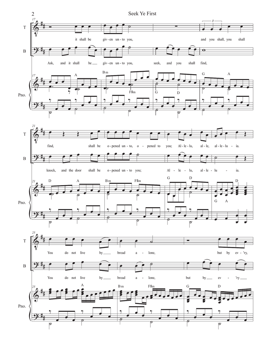 Seek Ye First Seek Ye First Tenor Voice scores gallery preview page 2