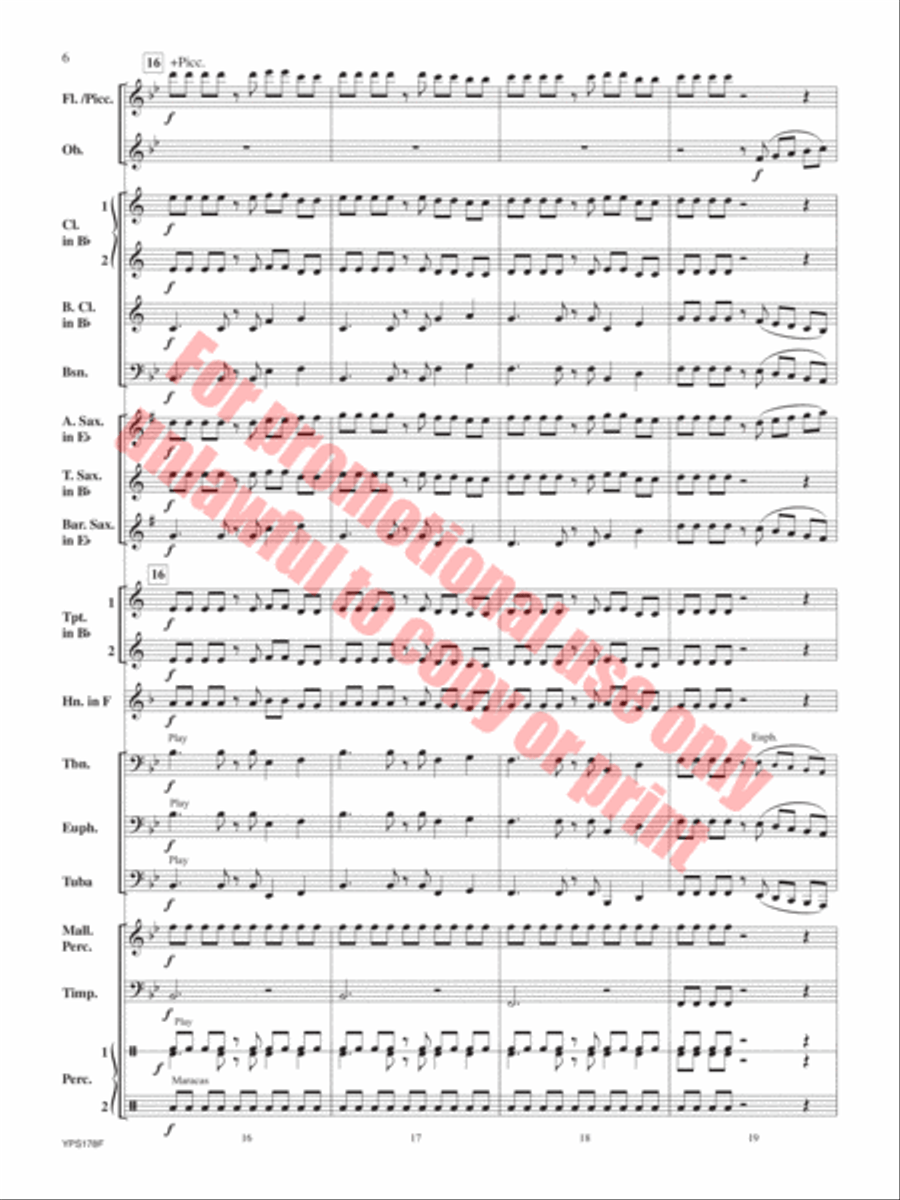 Cinco de Corazones Concert Band scores gallery preview page 7