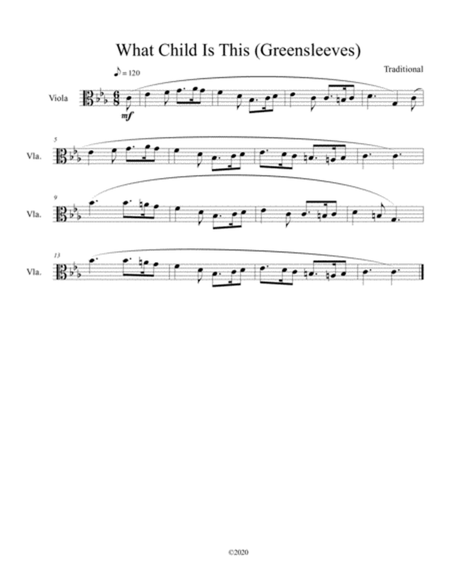 10 Christmas Solos For Viola Vol. 1