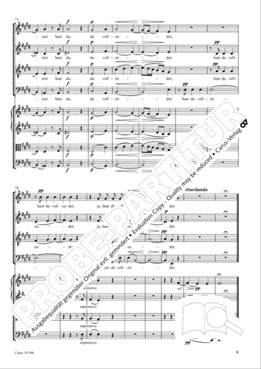 Elegiac Song 4-Part scores gallery preview page 10